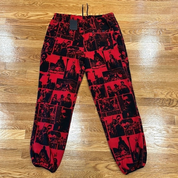 Rare The Hundreds freedom fighters Resist Sweatpants Red/black men’s size xl new - Picture 7 of 10